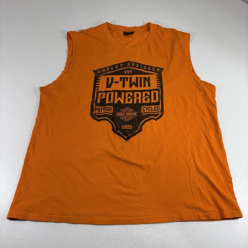 Harley Davidson Tank Top Mens 3XL V Twin Graphic Shirt Biker Bloomington Indiana